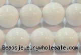 CAG7182 15.5 inches 14mm round white agate gemstone beads