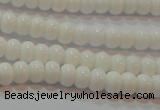 CAG7190 15.5 inches 4*6mm rondelle white agate gemstone beads