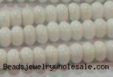 CAG7191 15.5 inches 5*8mm rondelle white agate gemstone beads