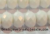 CAG7195 15.5 inches 10*14mm faceted rondelle white agate beads