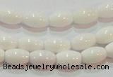 CAG7200 15.5 inches 5*8mm rice white agate gemstone beads