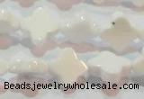 CAG7217 15.5 inches 10*10mm flower white agate gemstone beads