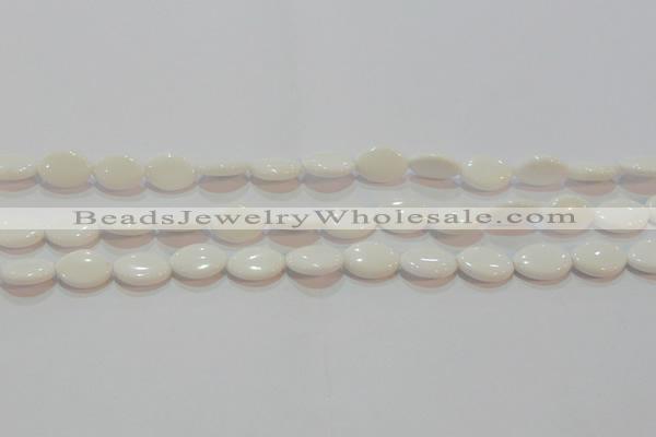 CAG7228 15.5 inches 10*14mm marquise white agate gemstone beads