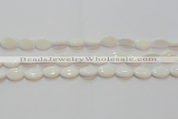 CAG7230 15.5 inches 13*18mm marquise white agate gemstone beads