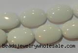 CAG7242 15.5 inches 15*20mm oval white agate gemstone beads