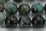 CAG7326 15.5 inches 16mm round dragon veins agate beads wholesale