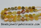 CAG7350 15.5 inches 14*15mm - 16*18mm octagonal dragon veins agate beads