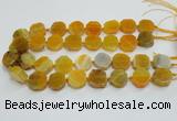 CAG7356 15.5 inches 18*20mm - 20*22mm octagonal dragon veins agate beads