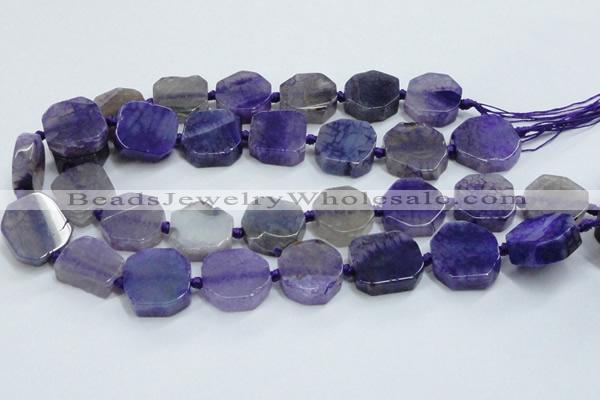 CAG7358 15.5 inches 18*20mm - 20*22mm octagonal dragon veins agate beads