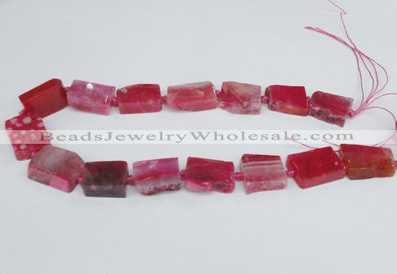 CAG7389 15.5 inches 15*20mm - 18*25mm freeform dragon veins agate beads