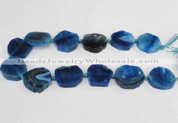 CAG7400 15.5 inches 25*25mm - 30*35mm freeform dragon veins agate beads