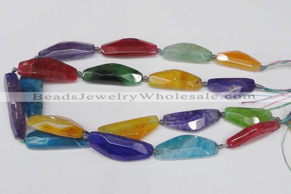 CAG7417 15.5 inches 16*35mm - 18*50mm dragon veins agate beads