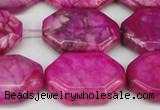 CAG7436 15.5 inches 20*30mm octagonal crazy lace agate beads