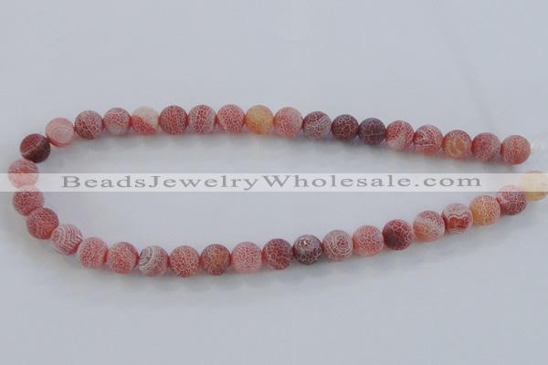 CAG7487 15.5 inches 6mm round frosted agate beads wholesale