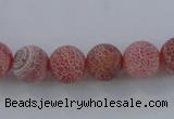 CAG7488 15.5 inches 8mm round frosted agate beads wholesale