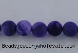 CAG7510 15.5 inches 4mm round frosted agate beads wholesale