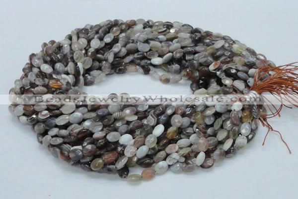 CAG753 15.5 inches 6*8mm faceted oval botswana agate beads