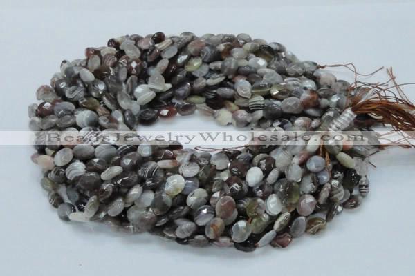 CAG754 15.5 inches 8*10mm faceted oval botswana agate beads