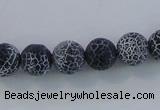 CAG7558 15.5 inches 4mm round frosted agate beads wholesale