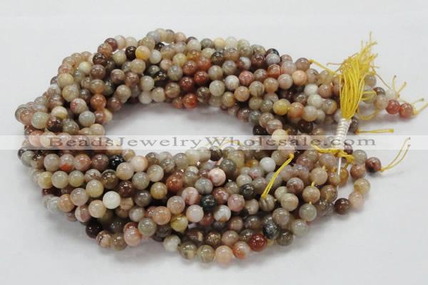 CAG763 15.5 inches 8mm round yellow agate gemstone beads wholesale