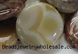 CAG781 15.5 inches 40mm flat round yellow agate gemstone beads