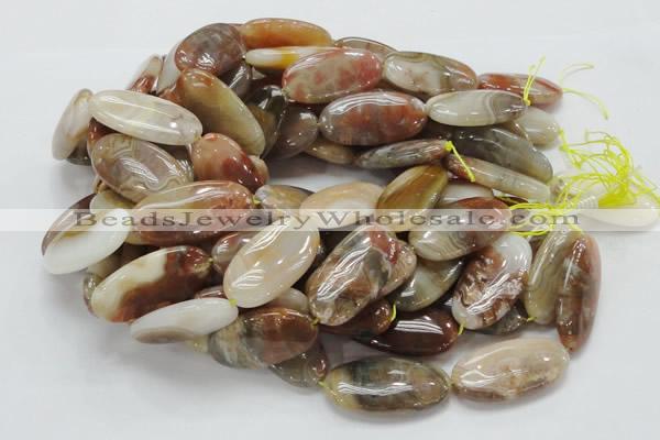 CAG783 15.5 inches 20*40mm oval yellow agate gemstone beads