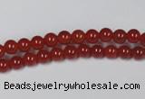 CAG7854 15.5 inches 2mm round red agate beads wholesale