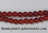 CAG7855 15.5 inches 3mm round red agate beads wholesale