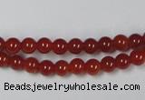 CAG7856 15.5 inches 4mm round red agate beads wholesale