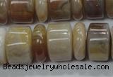 CAG787 15.5 inches 6*18mm & 12*18mm rondelle yellow agate beads