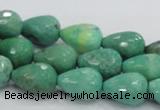 CAG7877 15.5 inches 10*14mm faceted teardrop grass agate beads