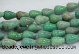 CAG7894 15.5 inches 6*10mm teardrop grass agate beads wholesale