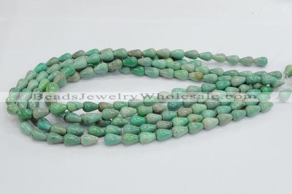 CAG7897 15.5 inches 10*14mm teardrop grass agate beads wholesale