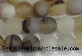 CAG8012 15.5 inches 8mm round matte Montana agate gemstone beads