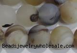 CAG8016 15.5 inches 14mm round matte Montana agate gemstone beads