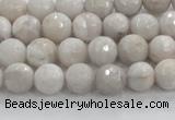 CAG8514 15.5 inches 6mm faceted round grey agate beads wholesale