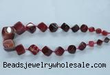 CAG8522 15.5 inches 9*10mm - 23*24mm cube dragon veins agate beads