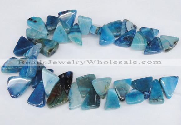 CAG8544 Top drilled 15*20mm - 25*30mm freeform dragon veins agate beads