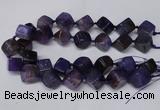 CAG8573 15.5 inches 15*16mm - 17*18mm cube dragon veins agate beads