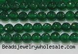 CAG8582 15.5 inches 6mm faceted round green agate gemstone beads