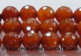 CAG866 15.5 inches faceted round 14mm agate gemstone beads