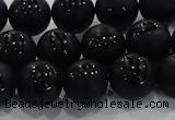 CAG8686 15.5 inches 8mm round matte tibetan agate gemstone beads