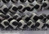 CAG8695 15.5 inches 6mm round matte tibetan agate gemstone beads