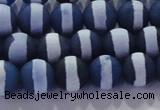 CAG8716 15.5 inches 8mm round matte tibetan agate gemstone beads