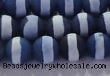 CAG8717 15.5 inches 10mm round matte tibetan agate gemstone beads