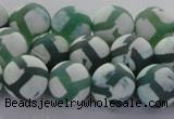 CAG8722 15.5 inches 10mm round matte tibetan agate gemstone beads