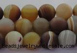 CAG8726 15.5 inches 8mm round matte madagascar agate beads