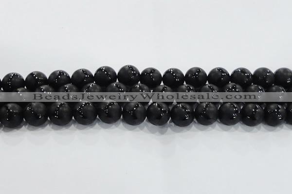 CAG8738 15.5 inches 16mm round matte tibetan agate gemstone beads