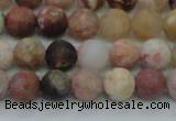 CAG8746 15.5 inches 6mm round matte rainbow agate beads