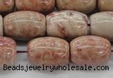 CAG8765 15.5 inches 13*18mm rice chrysanthemum agate beads